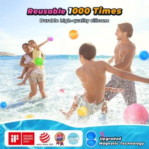 6Pcs Reusable Water Balloons, Pool Toys for Boys and Girls, Beach Outdoor Activities Water Toys for Kids Ages 3-12, Summer Water Toys for Boys and Girls - Image 3