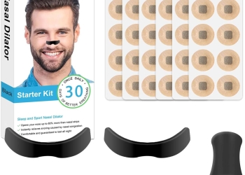 Magnetic Nose Strip, Magnetic Nasal Strips for Breathing (60 Pcs) – Snoring Aids for Men and Women, Nose Strips Anti Snoring Devices, Helps Reduce Snoring & Improve Sleep Quality