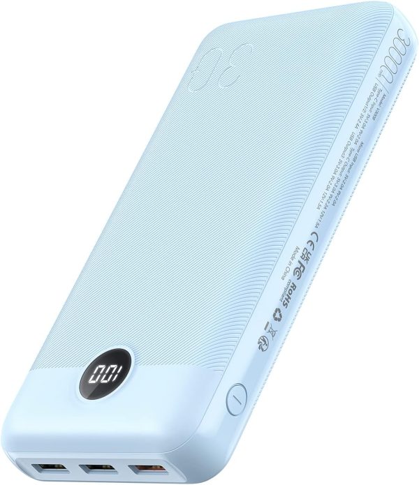 VEGER Power Bank-30000mAh, 20W Fast Charging PD18W QC 3.0 USB C