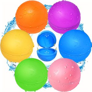 6Pcs Reusable Water Balloons, Pool Toys for Boys and Girls, Beach Outdoor Activities Water Toys for Kids Ages 3-12, Summer Water Toys for Boys and Girls - Image 4