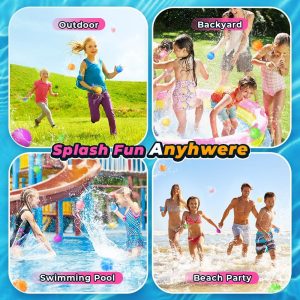 6Pcs Reusable Water Balloons, Pool Toys for Boys and Girls, Beach Outdoor Activities Water Toys for Kids Ages 3-12, Summer Water Toys for Boys and Girls - Image 2