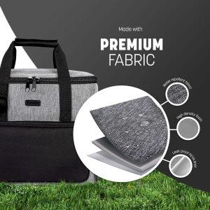 KEPLIN Insulated Cooler Bag Waterproof & Leak Resistant with Shoulder Strap, Side & Front Pockets Portable Lunch Box - Image 4